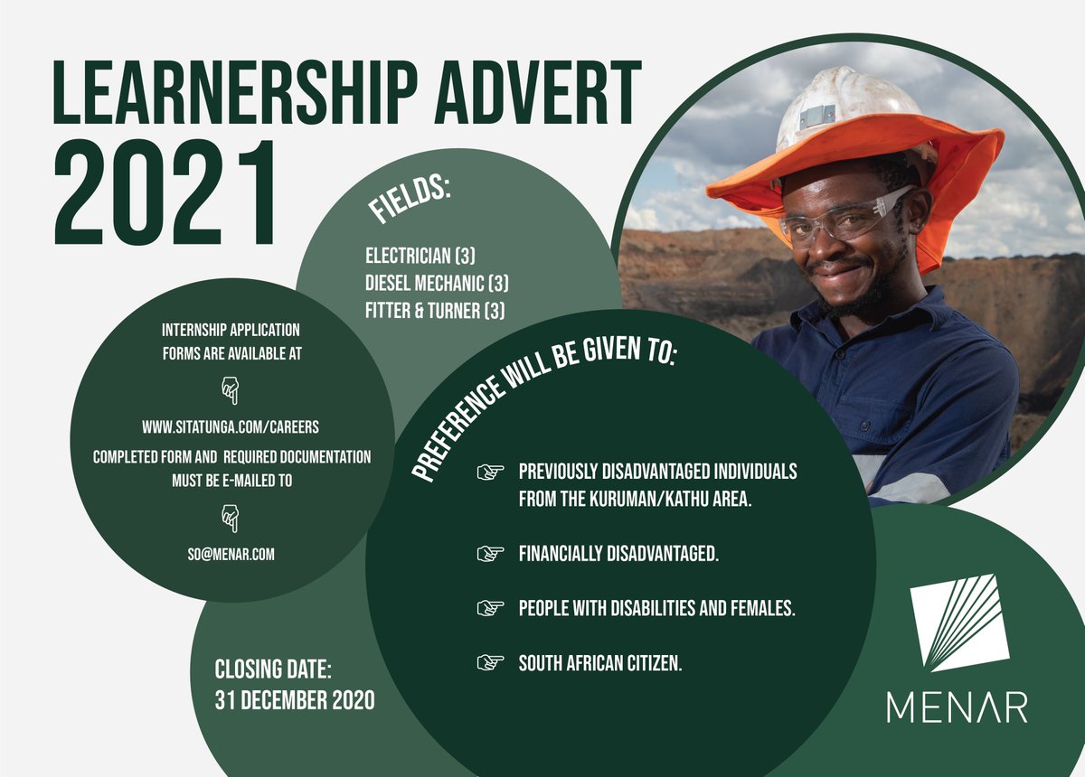 Menar Mining Services: Learnership Opportunities for 2021